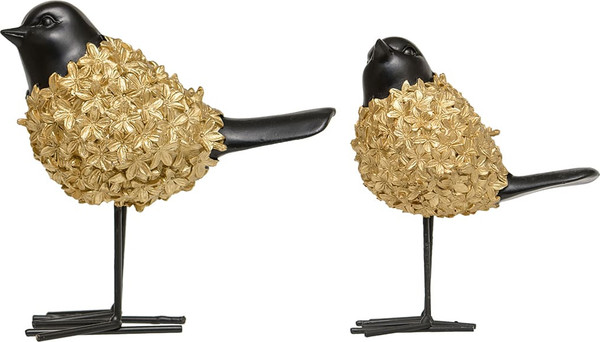 Изображение товара Статуэтка Вещицы Птица декоративная Tin-11 (золотой/черный)