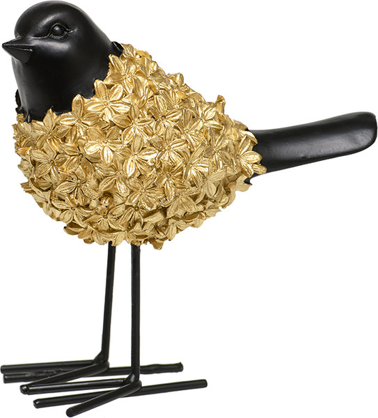 Изображение товара Статуэтка Вещицы Птица декоративная Tin-10 (золотой/черный)