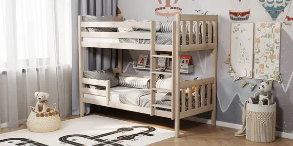 Изображение товара Двухъярусная кровать детская Савушка Савушка-03 80x160 (без окрашивания)