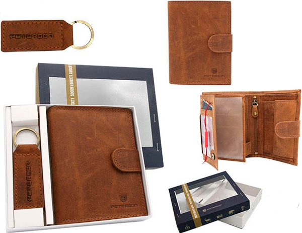 Изображение товара Портмоне Peterson PTN SET-M-N4L-CHM (Cognac)