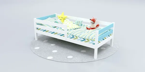 Изображение товара Кровать-тахта детская Савушка Савушка-03 90x200 (голубой)