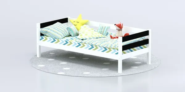 Изображение товара Кровать-тахта детская Савушка Савушка-02 80x160 (черный)