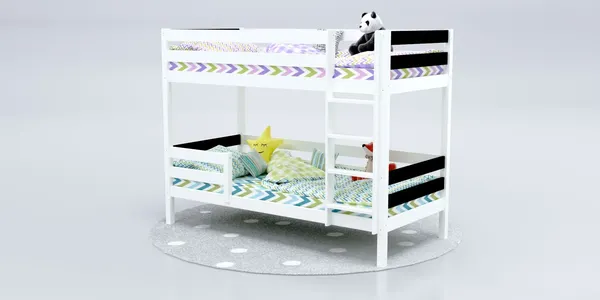 Изображение товара Двухъярусная кровать детская Савушка Савушка-01 90x200 (черный)