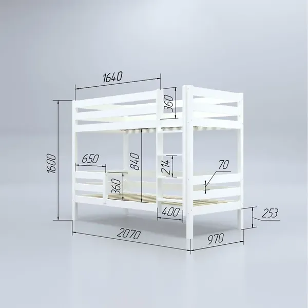 Изображение товара Двухъярусная кровать детская Савушка Савушка-01 90x200 (черный)