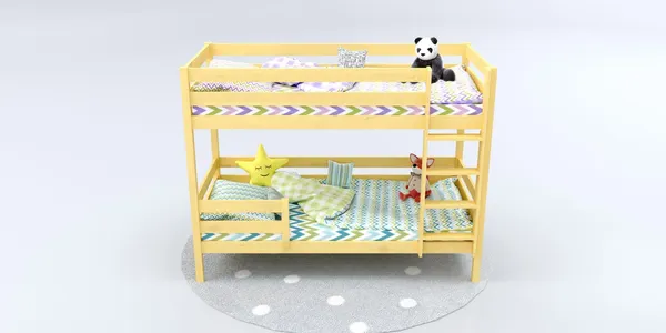 Изображение товара Двухъярусная кровать детская Савушка Савушка-01 90x180 (без окрашивания)