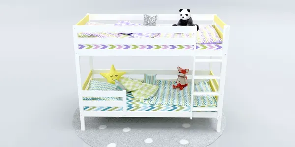 Изображение товара Двухъярусная кровать детская Савушка Савушка-01 80x160 (желтый)