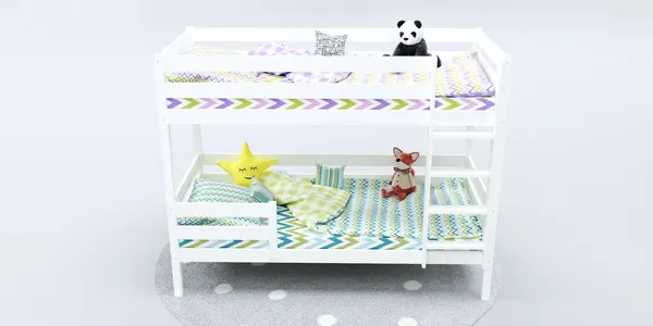 Изображение товара Двухъярусная кровать детская Савушка Савушка-01 80x160 (белый)