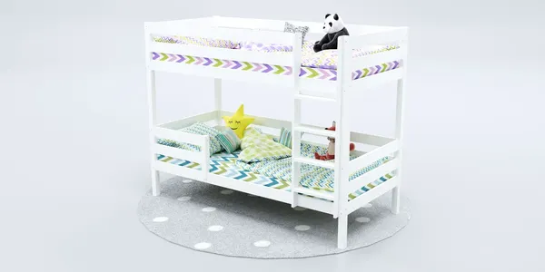Изображение товара Двухъярусная кровать детская Савушка Савушка-01 80x160 (белый)
