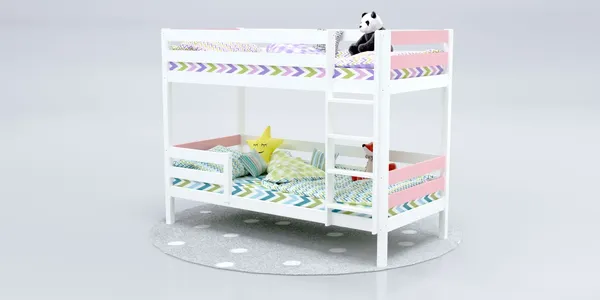 Изображение товара Двухъярусная кровать детская Савушка Савушка-01 80x160 (розовый)