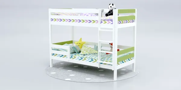 Изображение товара Двухъярусная кровать детская Савушка Савушка-01 80x160 (зеленый)