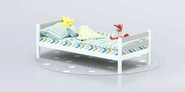 Изображение товара Односпальная кровать детская Савушка Савушка-01 90x200 (серый)