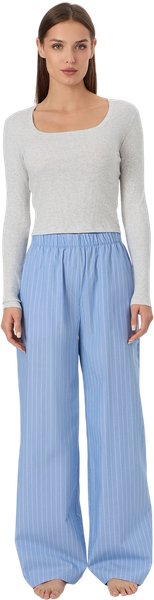 Изображение товара Пижама Mark Formelle 592549 (р.170-88-94, серый меланж 4306-А/белые полосы на темно-голубом)