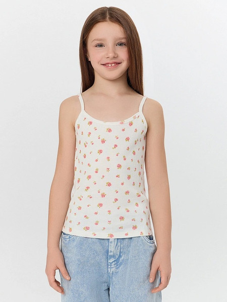 Изображение товара Майка детская Mark Formelle 427742 (р.140-68, цветы на светло-молочном)