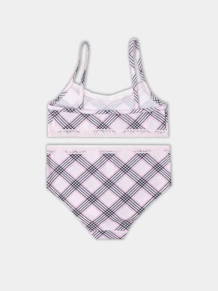 Изображение товара Комплект бельевой детский Mark Formelle 447701 (р.158-80, клетка черно-розовая)