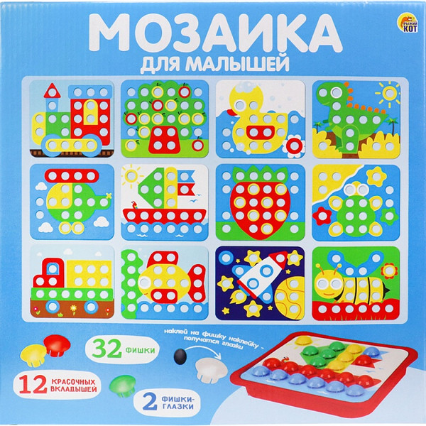 Изображение товара Развивающая игра РЫЖИЙ КОТ Мозайкин для малышей / М-7166