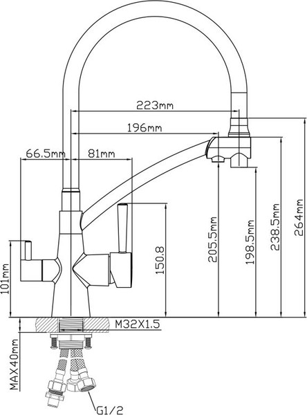 Изображение товара Смеситель AV Engineering AVLUX4-A49ST (графит)