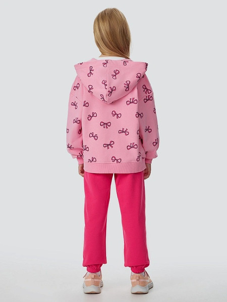 Изображение товара Спортивный костюм детский Mark Formelle 397736 (р.140-68, бантики на розовом/маджента/белый)