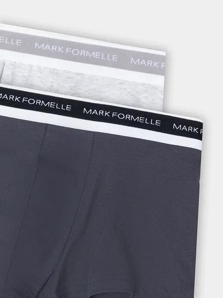 Изображение товара Комплект мужских трусов Mark Formelle 411124-2 (р.106-116, светло-серый меланж/графит)