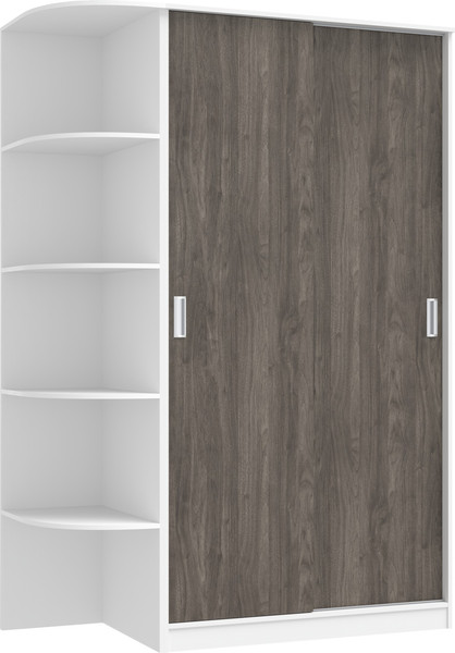 Изображение товара Шкаф-купе Кортекс-мебель Лагуна ШК04-00 (белый/орех элия, левая консоль)