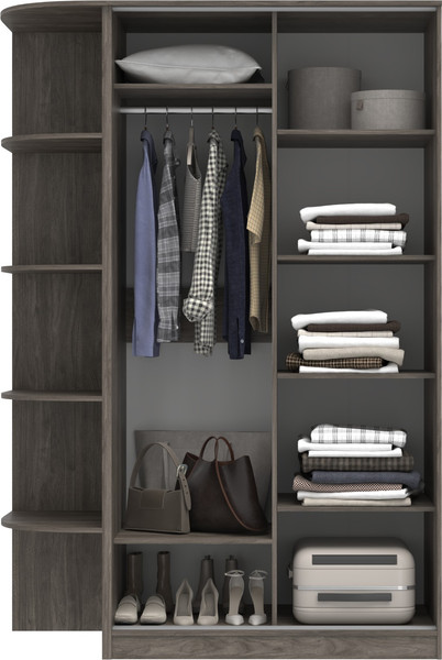 Изображение товара Шкаф-купе Кортекс-мебель Лагуна ШК04-00 (орех элия, левая консоль)