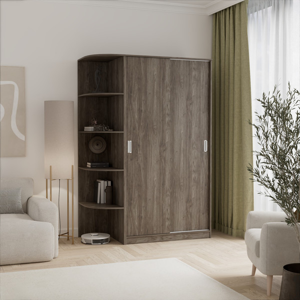 Изображение товара Шкаф-купе Кортекс-мебель Лагуна ШК04-00 (орех элия, левая консоль)