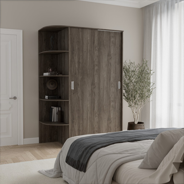 Изображение товара Шкаф-купе Кортекс-мебель Лагуна ШК04-00 (орех элия, левая консоль)