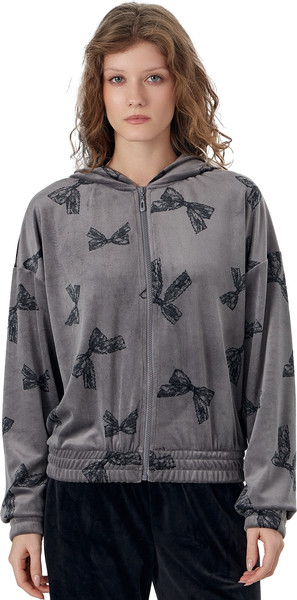 Изображение товара Кофта домашняя Mark Formelle 502984 (р.164/170-84-90, бантики на сером)