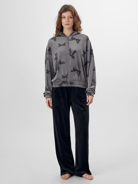 Изображение товара Кофта домашняя Mark Formelle 502984 (р.164/170-84-90, бантики на сером)