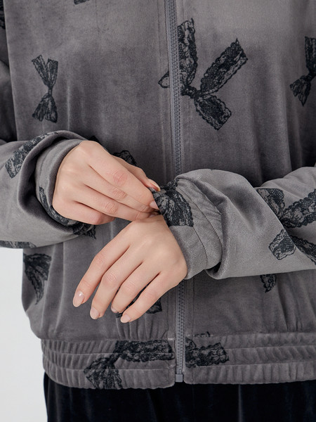 Изображение товара Кофта домашняя Mark Formelle 502984 (р.164/170-92-98, бантики на сером)