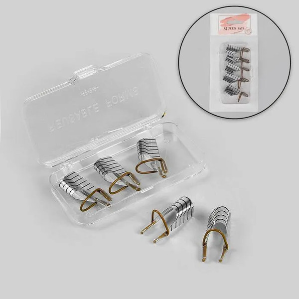 Изображение товара Формы для наращивания ногтей Queen Fair Многоразовые (5шт, серебристый)