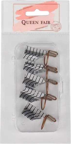Изображение товара Формы для наращивания ногтей Queen Fair Многоразовые (5шт, серебристый)