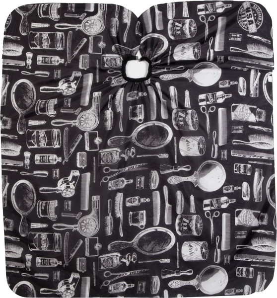 Изображение товара Накидка парикмахерская Queen Fair 4700920 (черный/белый)