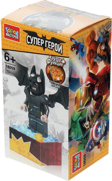 Изображение товара Элемент конструктора Город мастеров Фигурка супергерой светящийся кубик / 18059-ZH