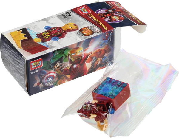 Изображение товара Элемент конструктора Город мастеров Фигурка супергерой светящийся кубик / 18055-ZH