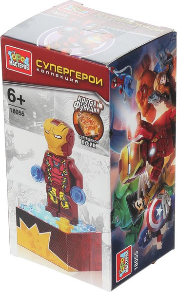 Изображение товара Элемент конструктора Город мастеров Фигурка супергерой светящийся кубик / 18055-ZH