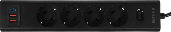 Изображение товара Сетевой фильтр Philips CHP8246BB/51 (3м, 4 розетки, черный)