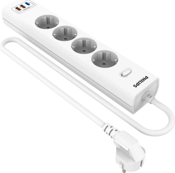 Изображение товара Сетевой фильтр Philips CHP4346WC/51 (5м, 4 розетки, белый)