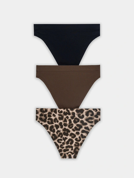 Изображение товара Комплект женских трусов Mark Formelle 412542-3 (р.94, темный шоколад/декор)