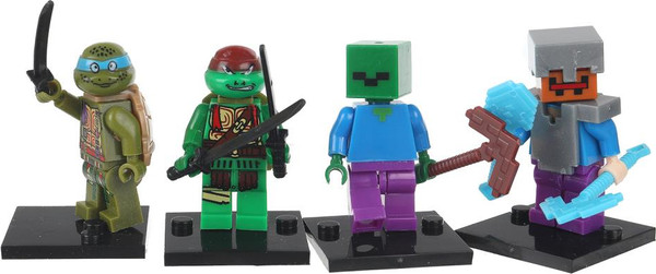 Изображение товара Элемент конструктора Город мастеров Фигурки мой мир + черепашки / 18163-ZH