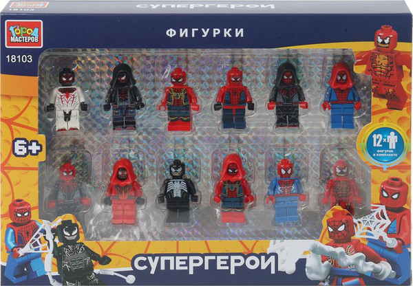 Изображение товара Элемент конструктора Город мастеров Фигурки Спайдермен / 18103-ZH