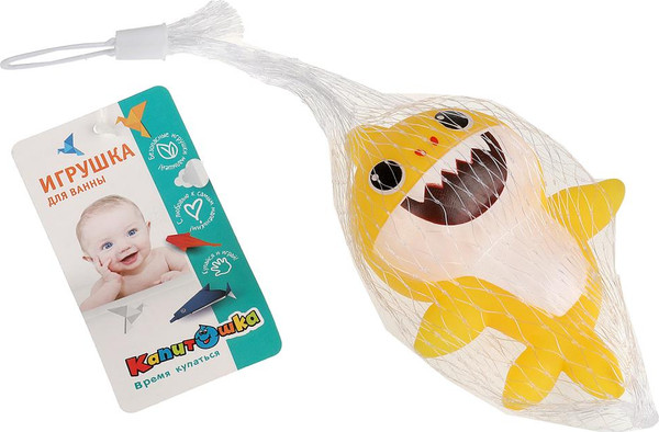Изображение товара Игрушка для ванной Капитошка Акула желтая / 1909R005-R2