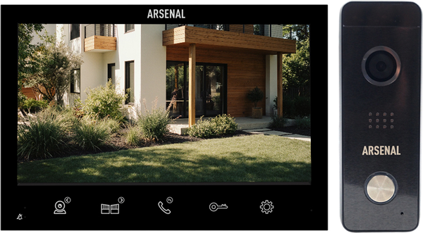 Изображение товара Видеодомофон Arsenal Грация Pro FHD + Рокси FHD (черный)