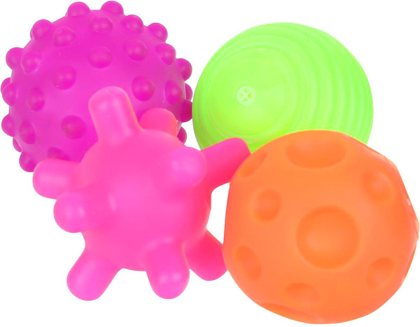 Изображение товара Набор игрушек для ванной Капитошка Развивающие мячики Малышарики / MAL-79178-NW (4шт)