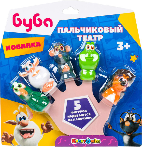 Изображение товара Набор игрушек для ванной Капитошка Пальчиковый театр Буба / LX-PT-BB-B01