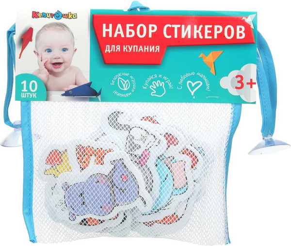 Изображение товара Набор стикеров для ванной Капитошка SWL-ZVERI02