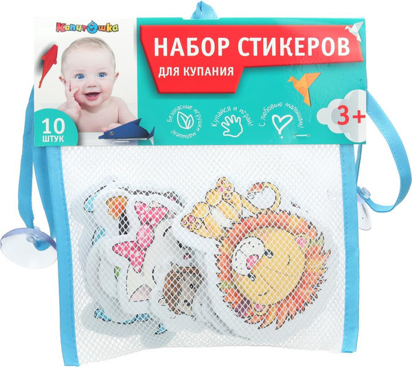 Изображение товара Набор стикеров для ванной Капитошка SWL-ZVERI01