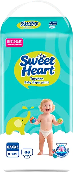 Изображение товара Подгузники-трусики детские Sweet Heart 15-22кг (XXL, 44шт)