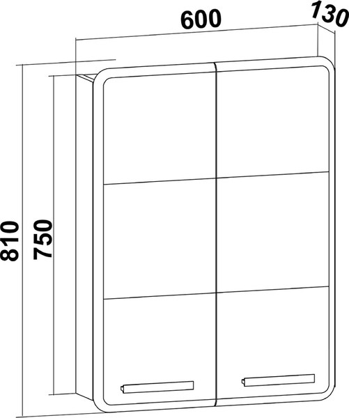 Изображение товара Шкаф для ванной Runo Эрика 60