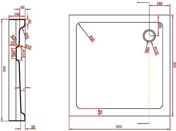 Изображение товара Душевой поддон Aquabath ABS80