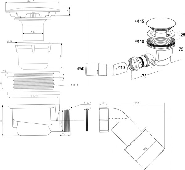 Изображение товара Душевая кабина Aquabath AB-1002S